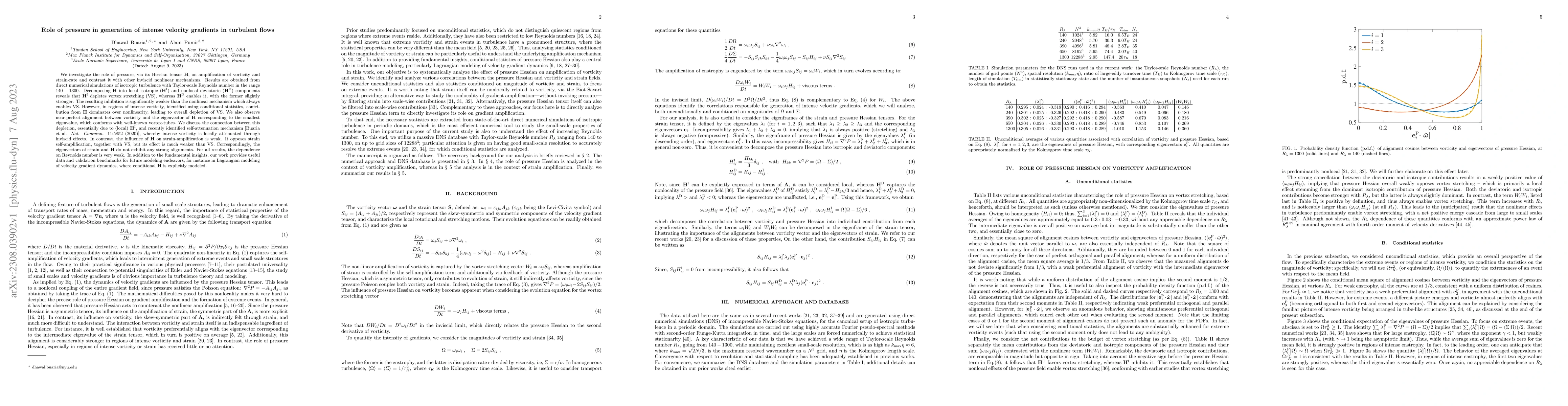 Thumbnail for Role of pressure in generation of intense velocity gradients in
  turbulent flows