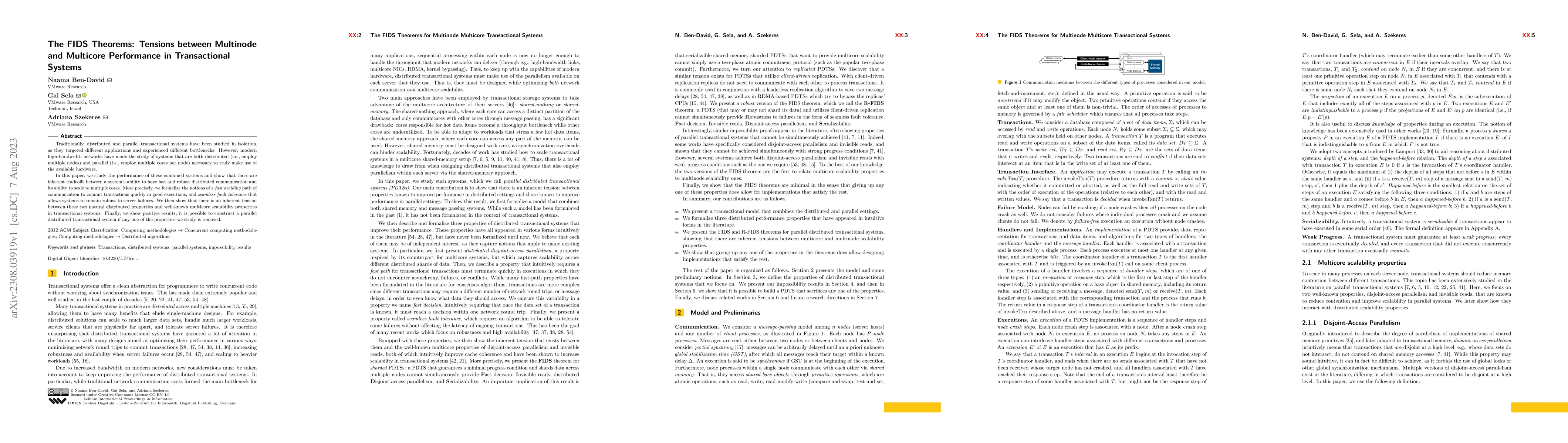 Thumbnail for The FIDS Theorems: Tensions between Multinode and Multicore Performance
  in Transactional Systems