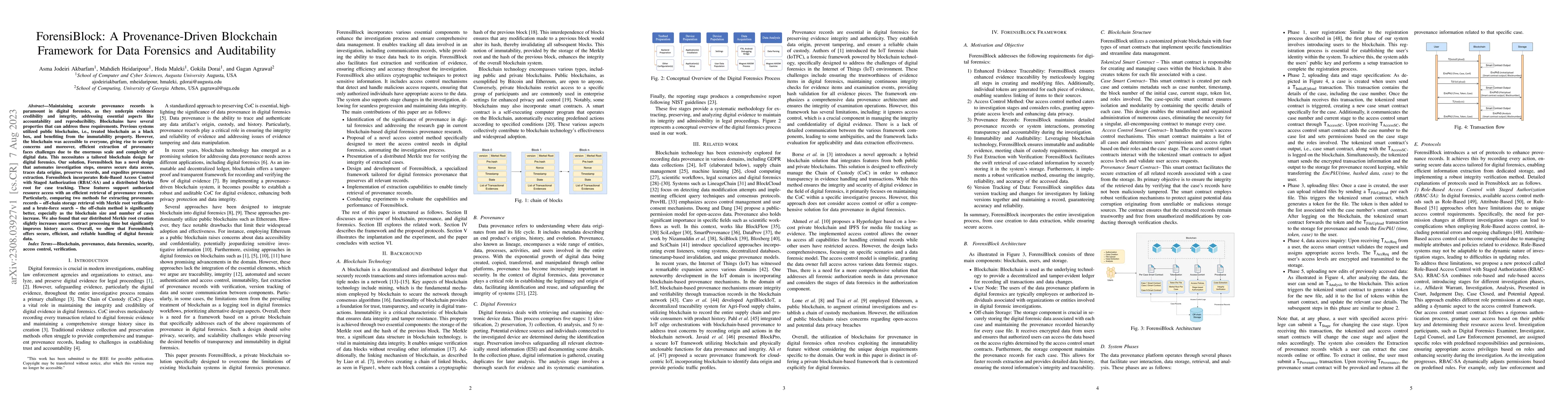 Thumbnail for ForensiBlock: A Provenance-Driven Blockchain Framework for Data
  Forensics and Auditability