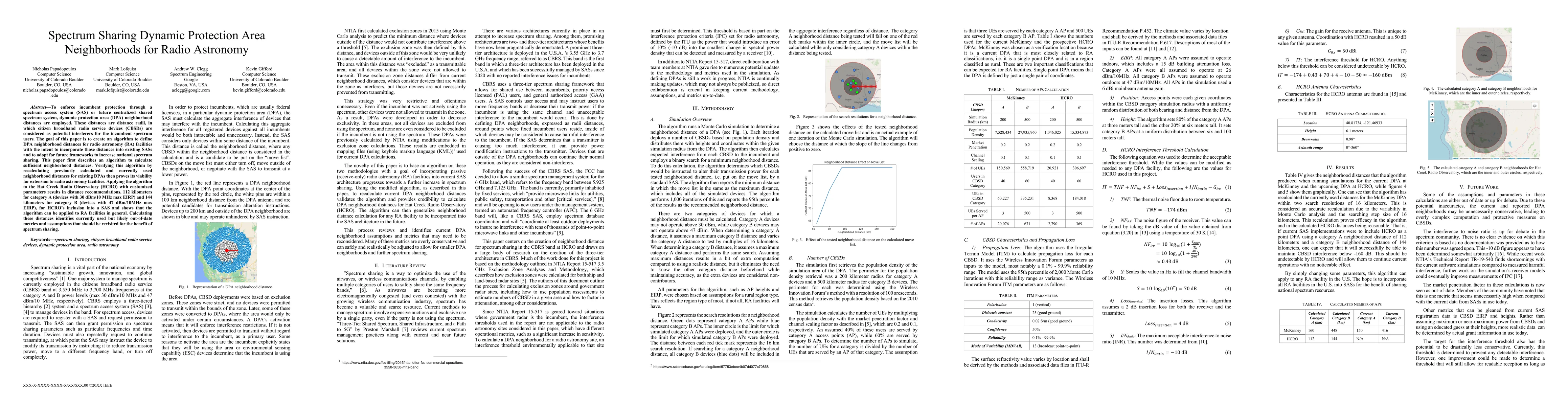 Thumbnail for Spectrum Sharing Dynamic Protection Area Neighborhoods for Radio
  Astronomy