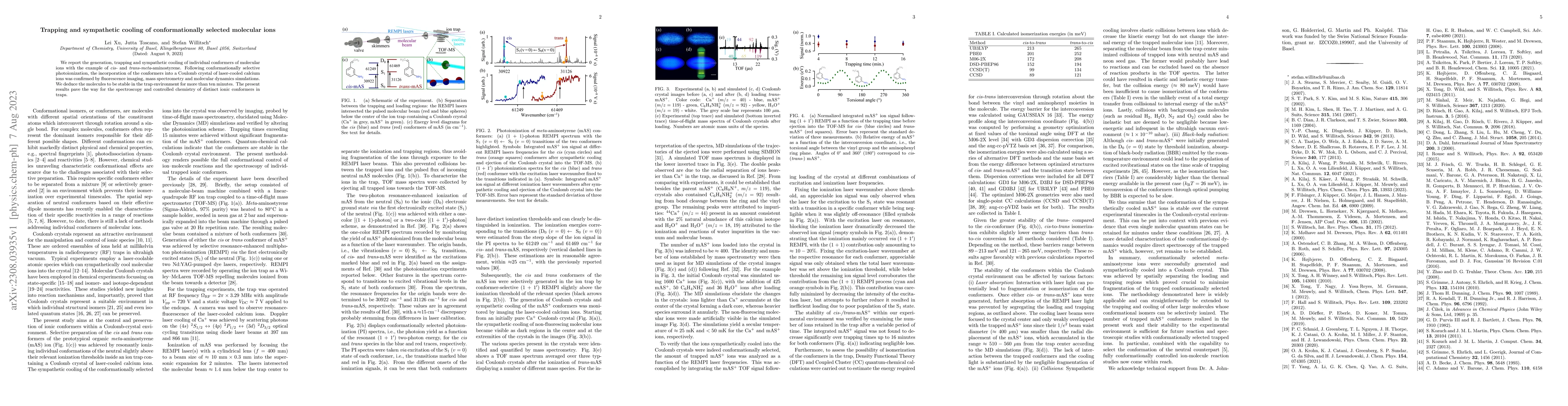 Thumbnail for Trapping and sympathetic cooling of conformationally selected molecular
  ions