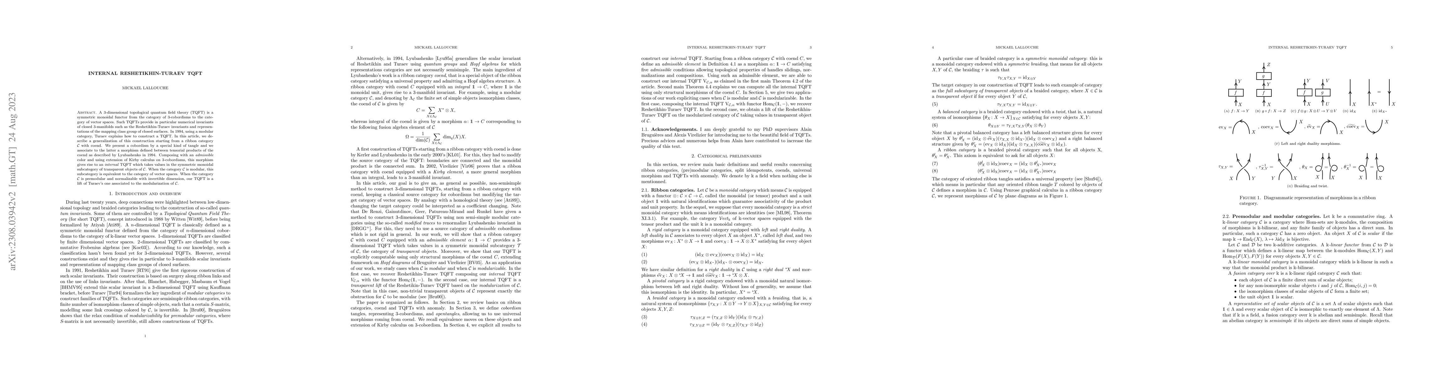 Thumbnail for Internal Reshetikhin-Turaev TQFT