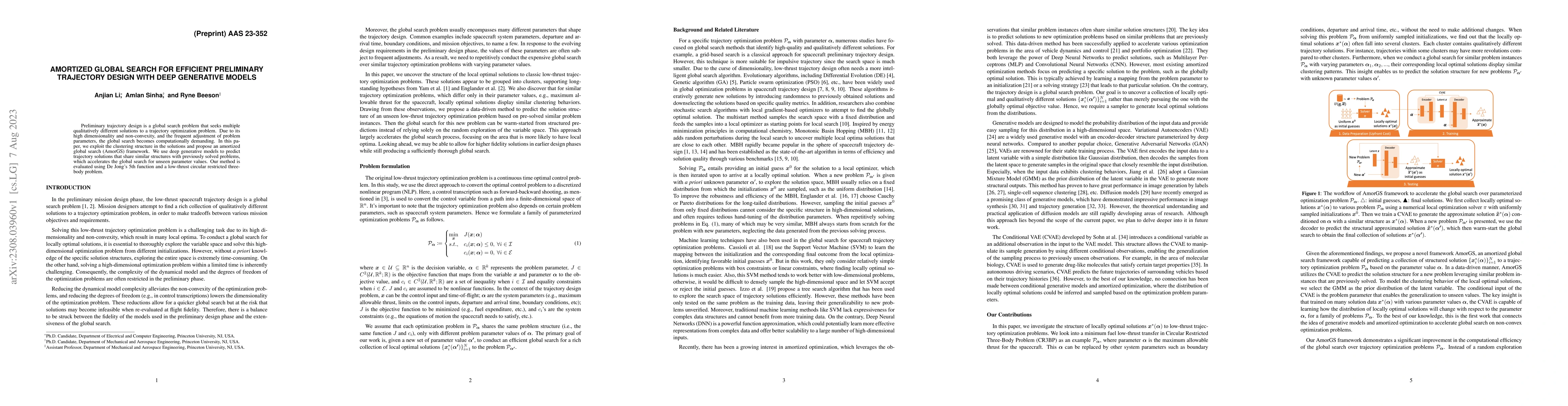 Thumbnail for Amortized Global Search for Efficient Preliminary Trajectory Design with
  Deep Generative Models