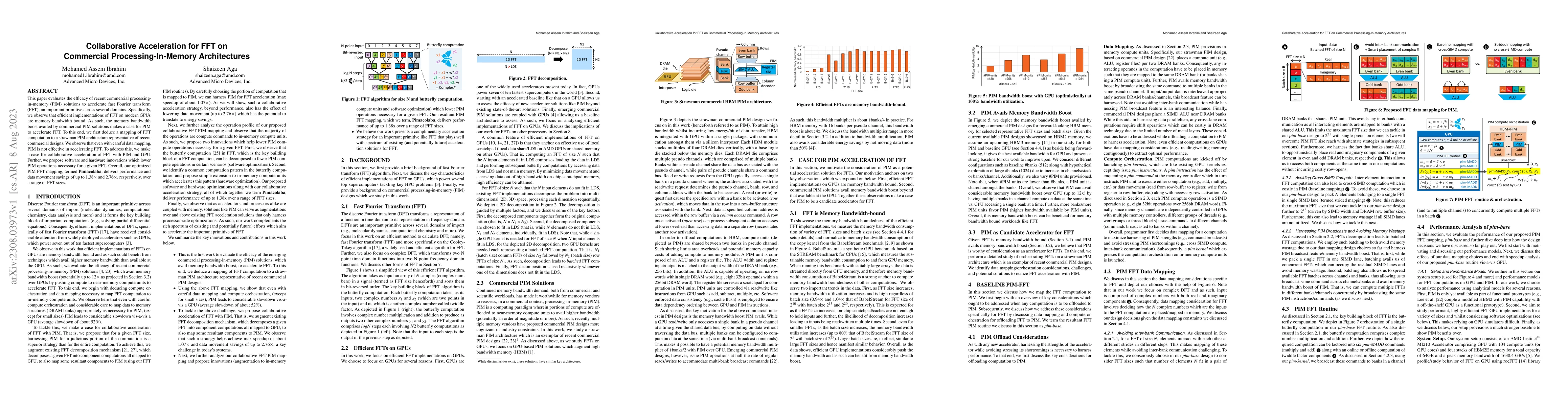 Thumbnail for Collaborative Acceleration for FFT on Commercial Processing-In-Memory
  Architectures