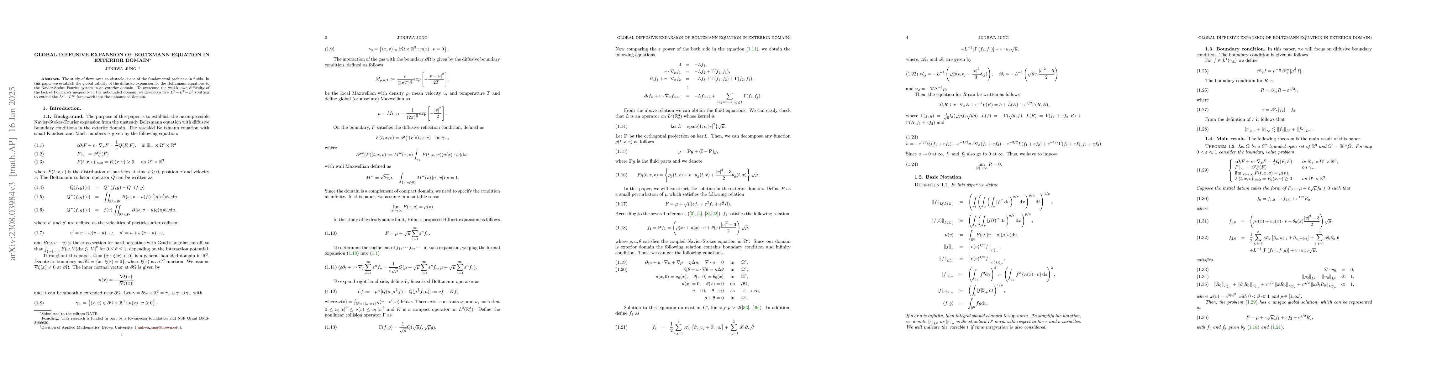 Thumbnail for Diffusive limit of Boltzmann Equation in exterior Domain
