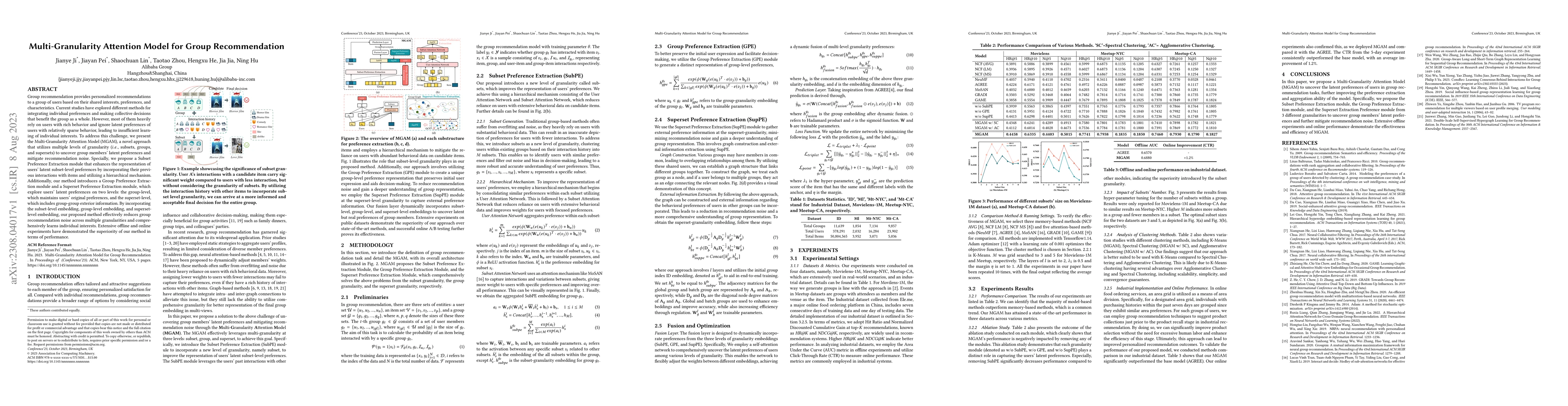 Thumbnail for Multi-Granularity Attention Model for Group Recommendation