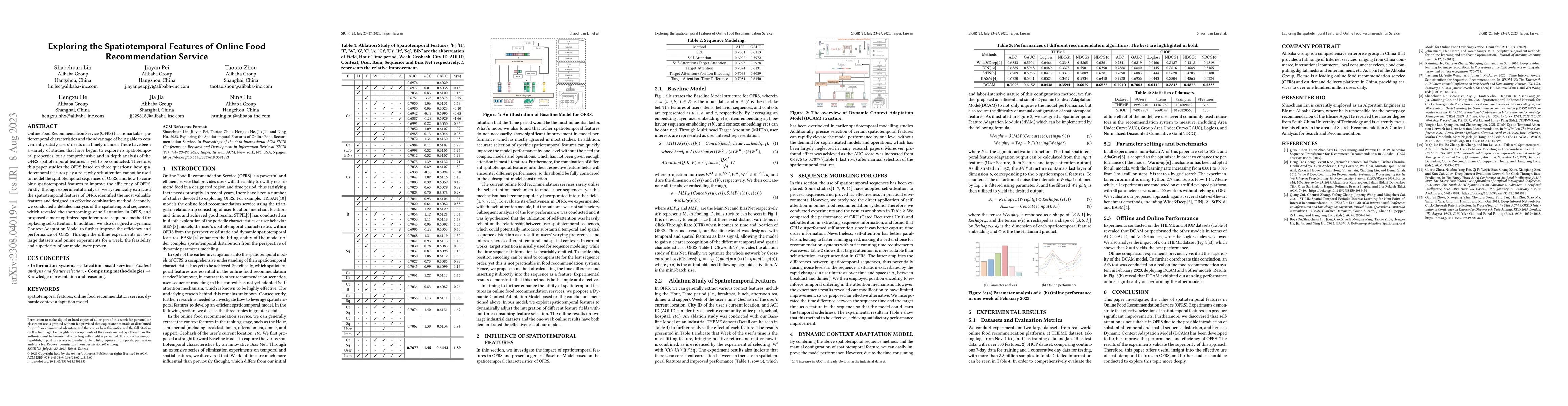 Thumbnail for Exploring the Spatiotemporal Features of Online Food Recommendation
  Service