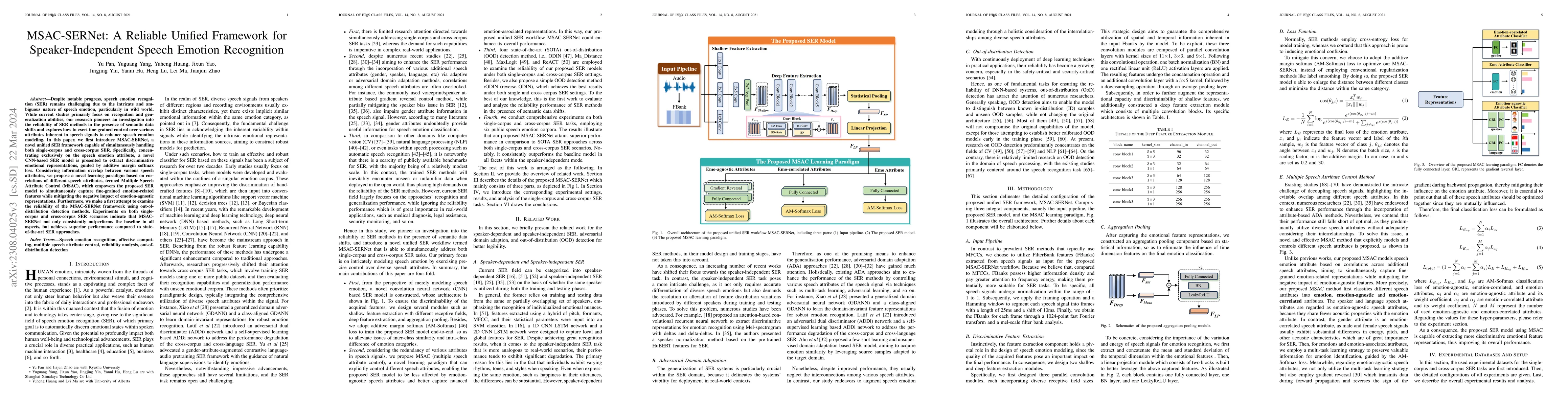 Thumbnail for MSAC: Multiple Speech Attribute Control Method for Reliable Speech
  Emotion Recognition