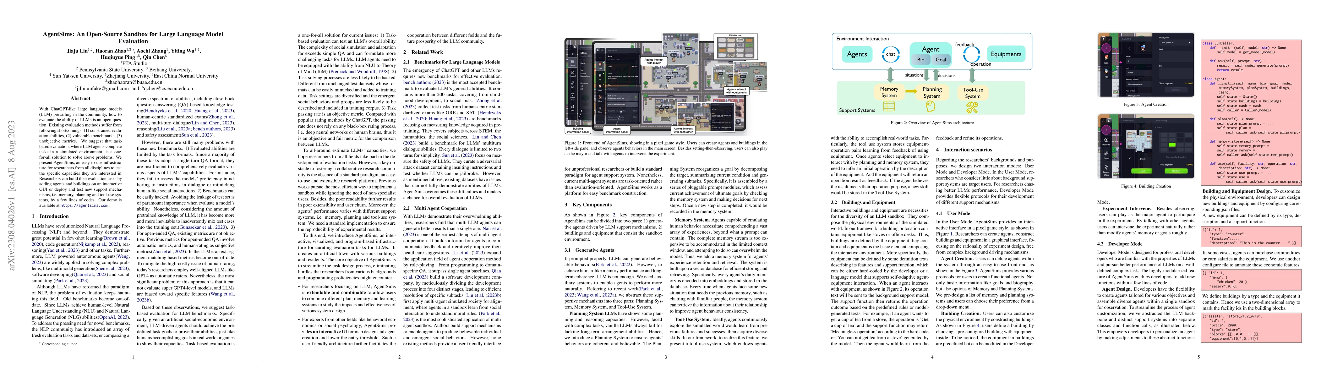Thumbnail for AgentSims: An Open-Source Sandbox for Large Language Model Evaluation