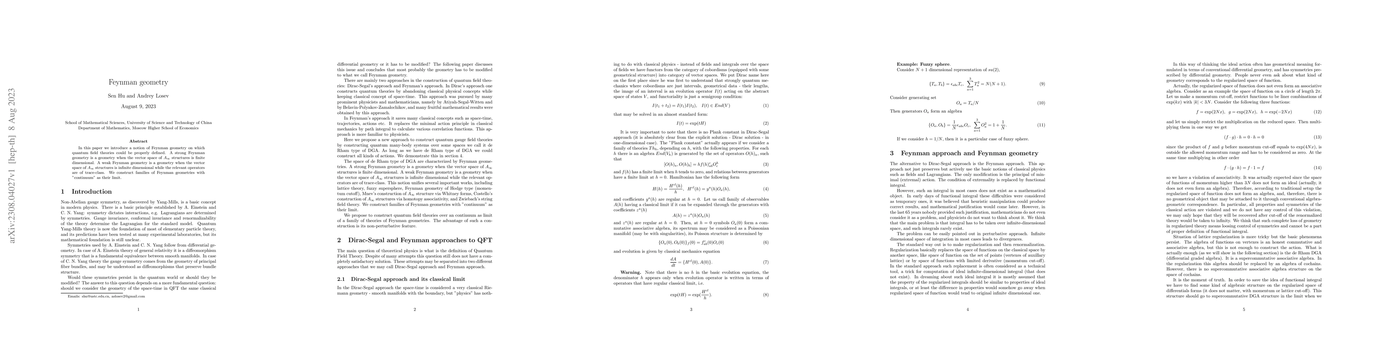 Thumbnail for Feynman geometry