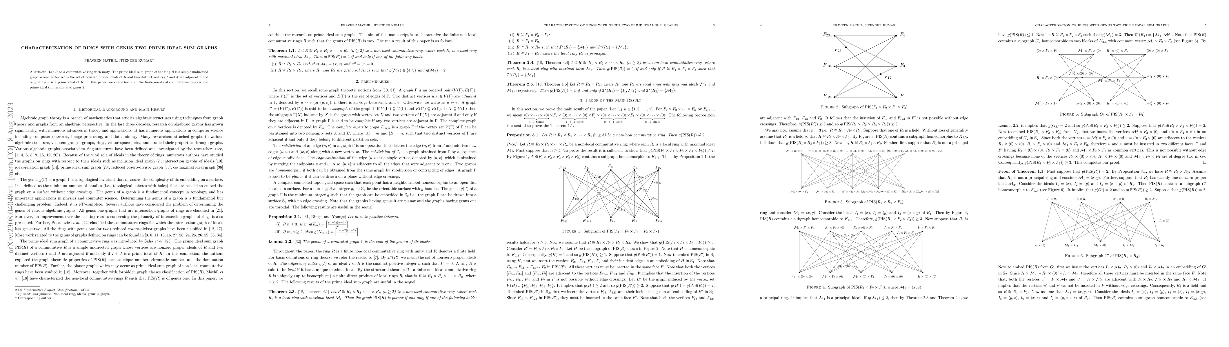 Thumbnail for Characterization of rings with genus two prime ideal sum graphs