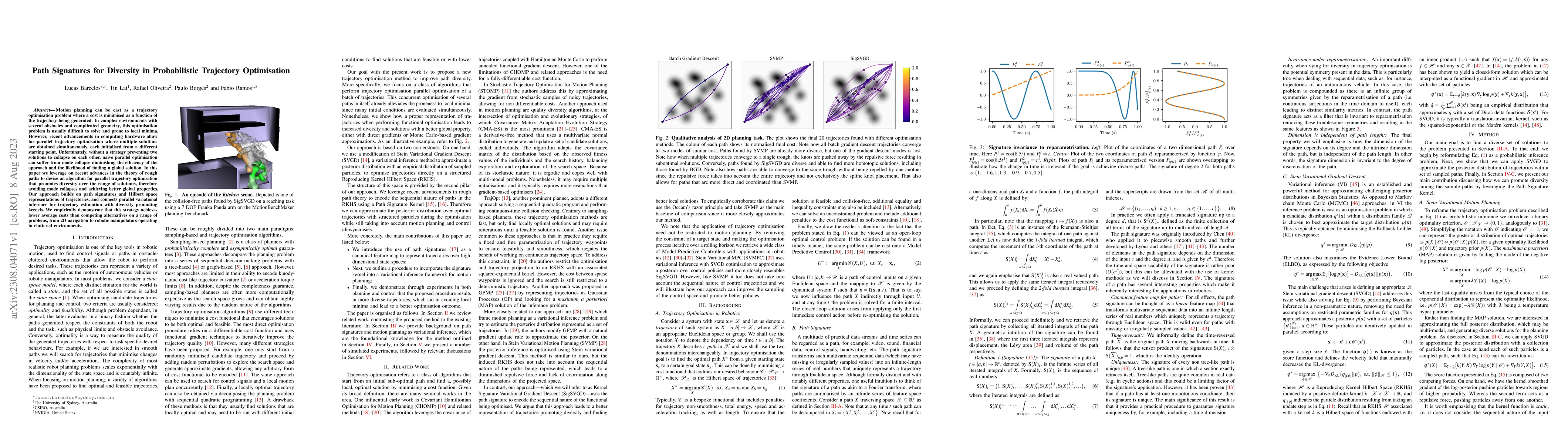 Thumbnail for Path Signatures for Diversity in Probabilistic Trajectory Optimisation