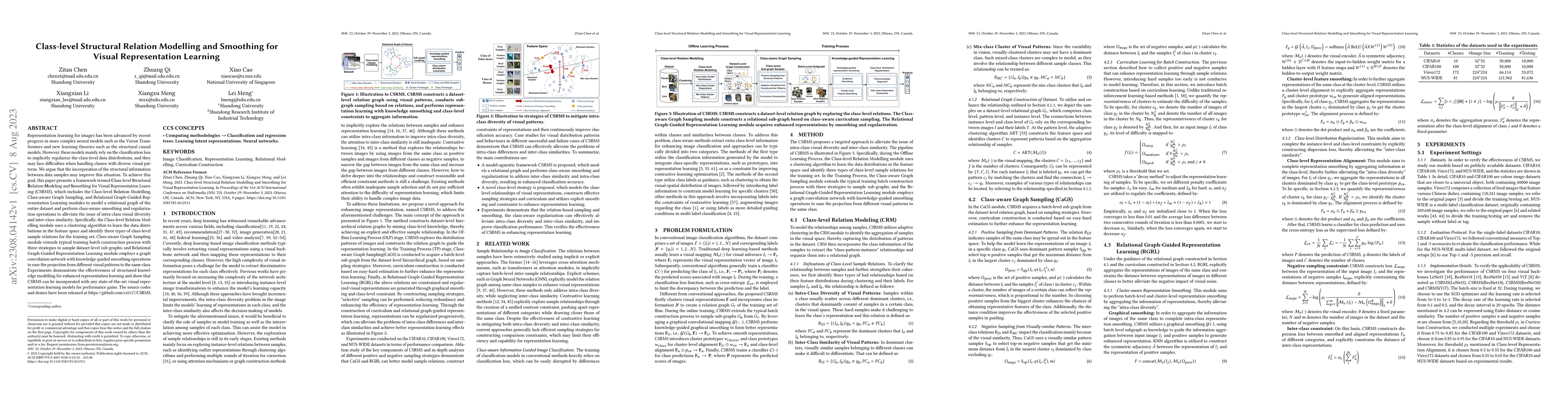 Thumbnail for Class-level Structural Relation Modelling and Smoothing for Visual
  Representation Learning