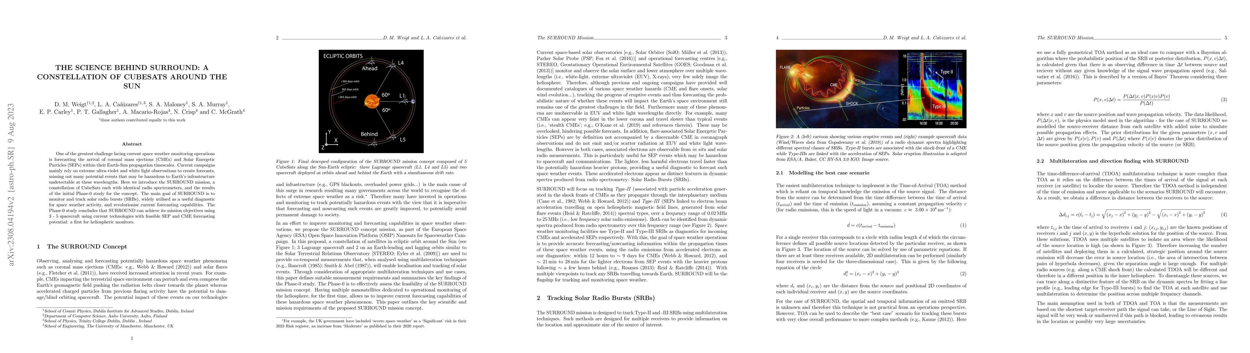 Thumbnail for The science behind SURROUND: a constellation of CubeSats around the Sun