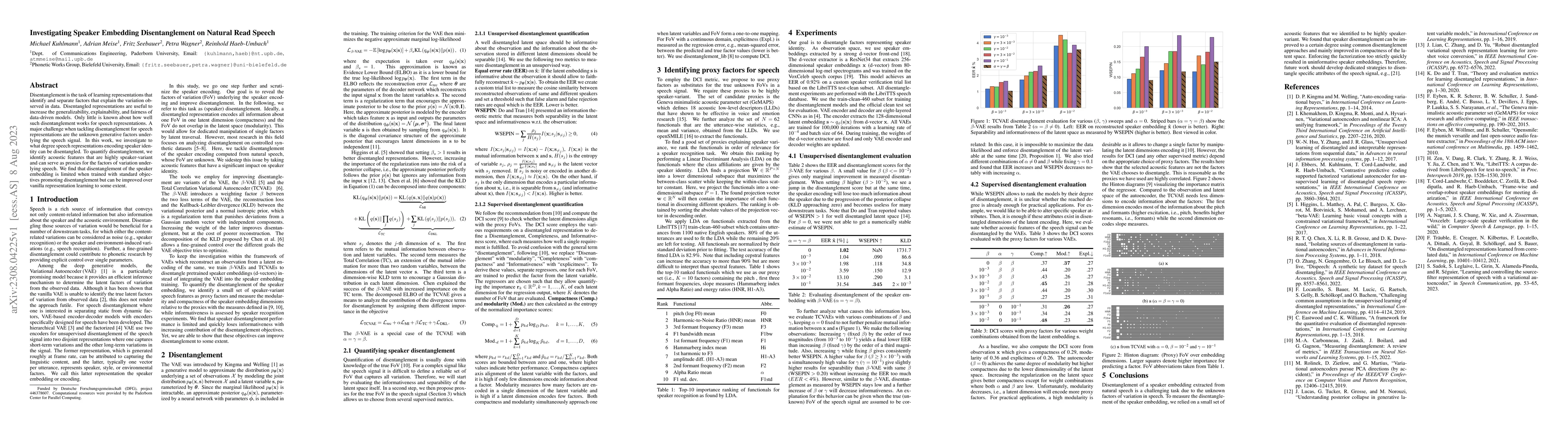 Thumbnail for Investigating Speaker Embedding Disentanglement on Natural Read Speech