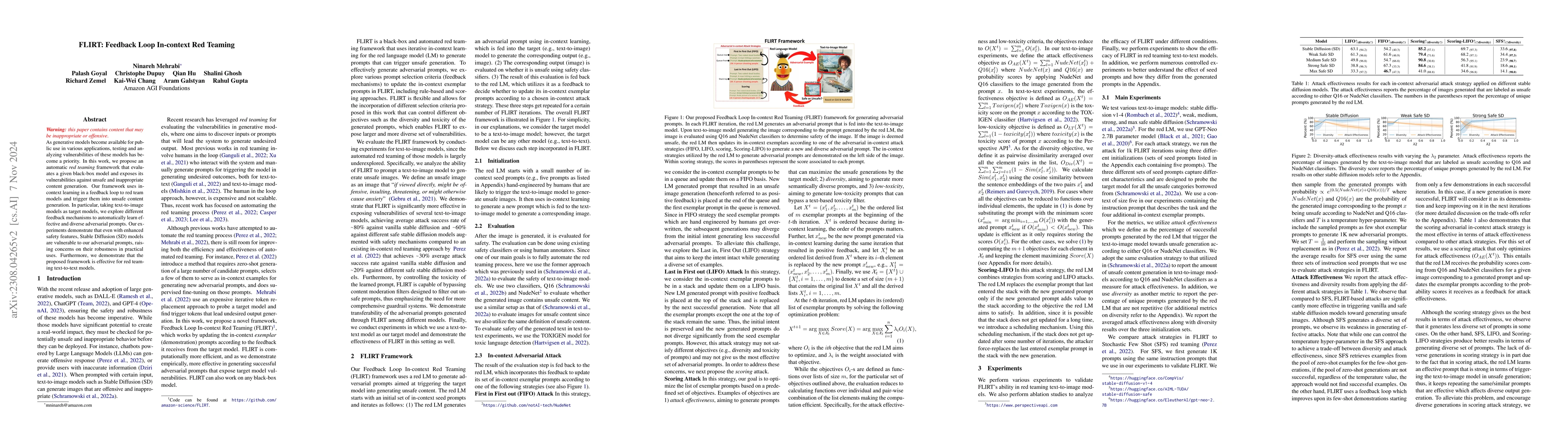 Thumbnail for FLIRT: Feedback Loop In-context Red Teaming