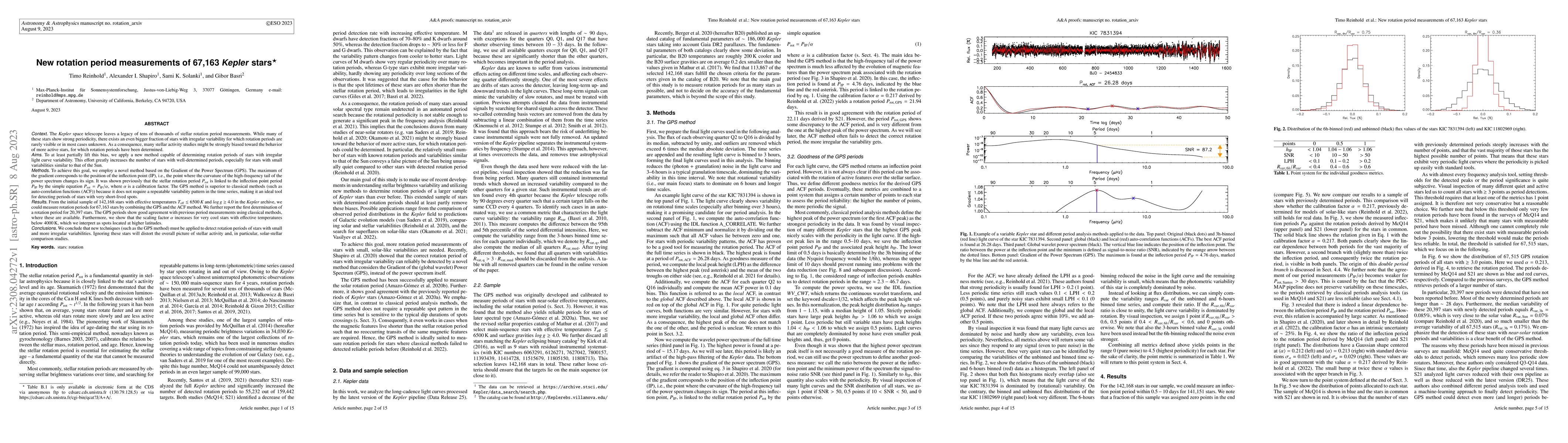 Thumbnail for New rotation period measurements of 67,163 Kepler stars