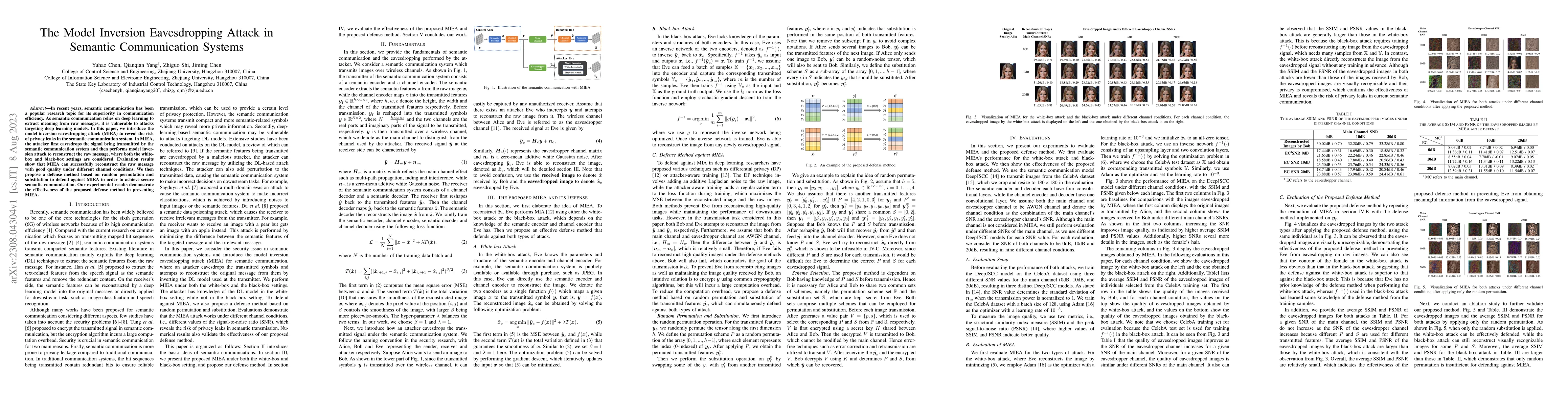 Thumbnail for The Model Inversion Eavesdropping Attack in Semantic Communication
  Systems