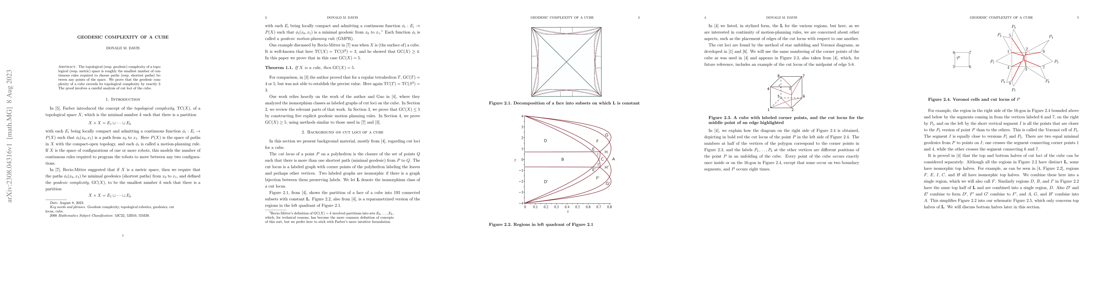 Thumbnail for Geodesic complexity of a cube