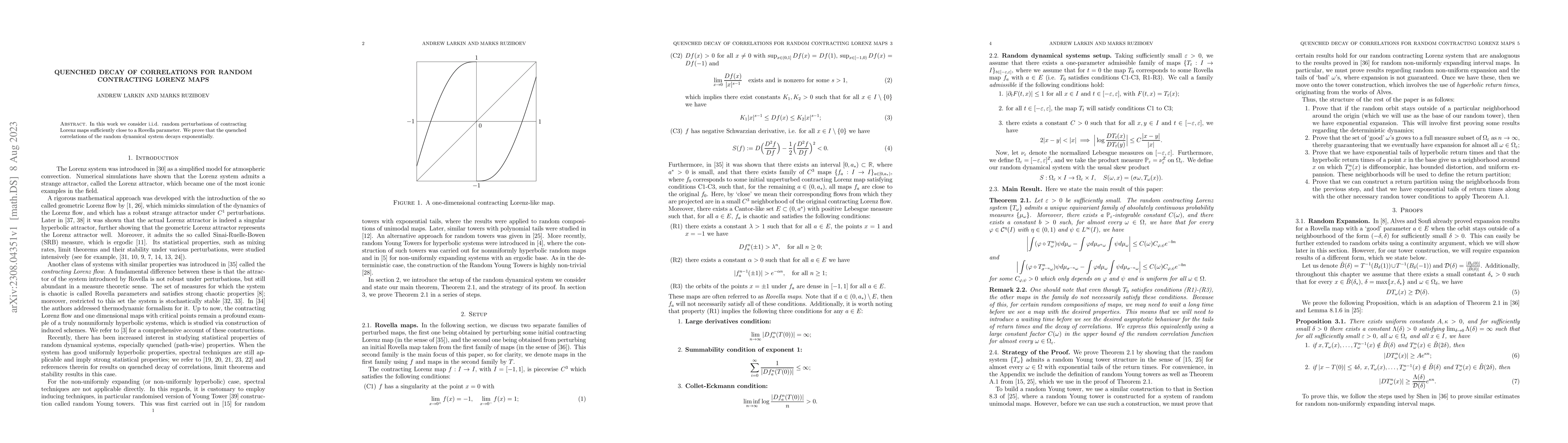 Thumbnail for Quenched decay of correlations for random contracting Lorenz maps