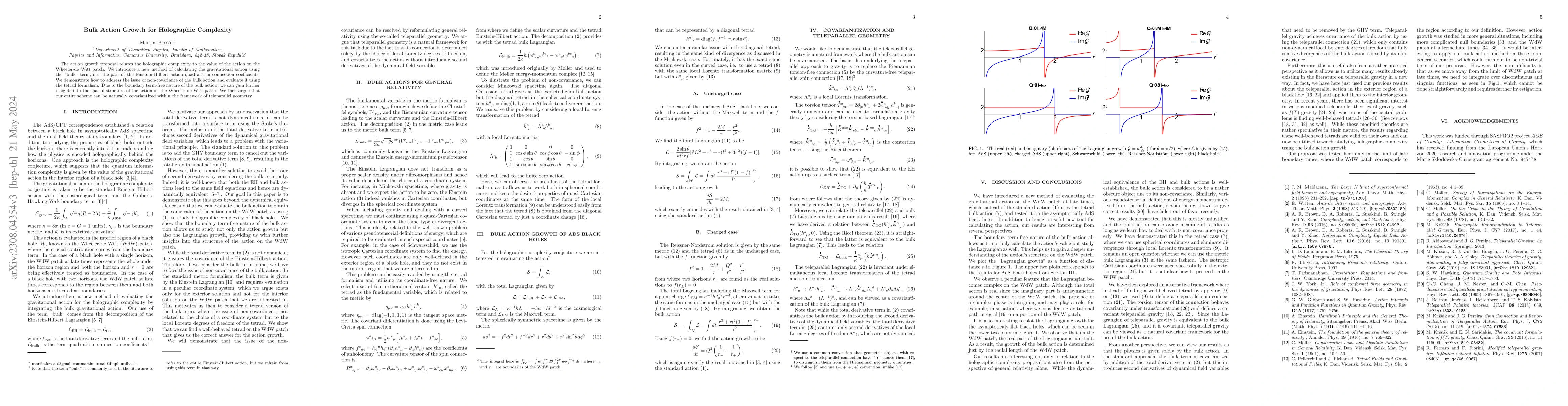 Thumbnail for Bulk Action Growth for Holographic Complexity