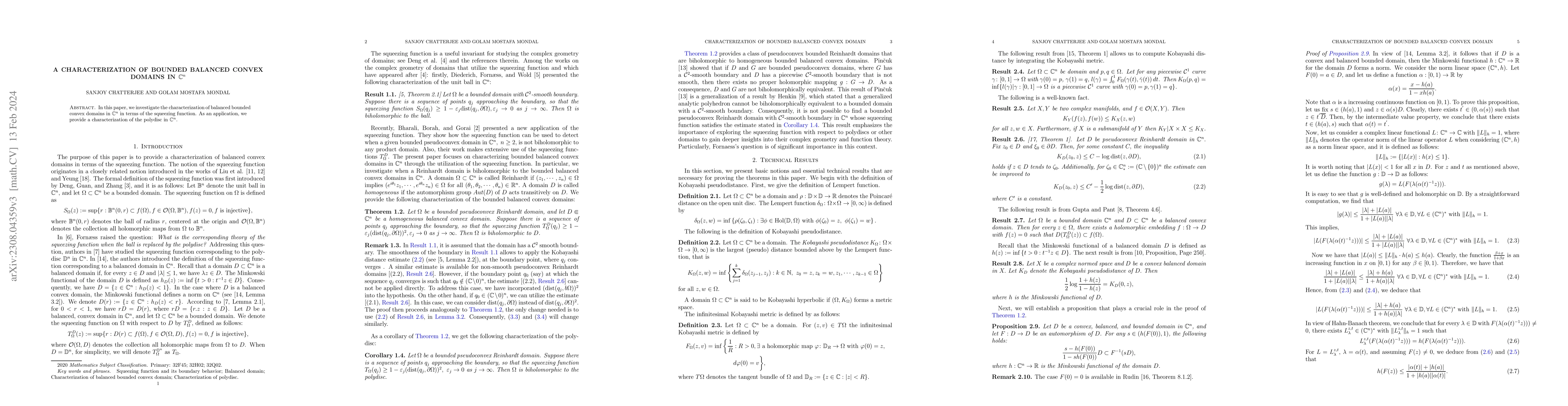 Thumbnail for A characterization of bounded balanced convex domains in $\mathbb{C}^n$