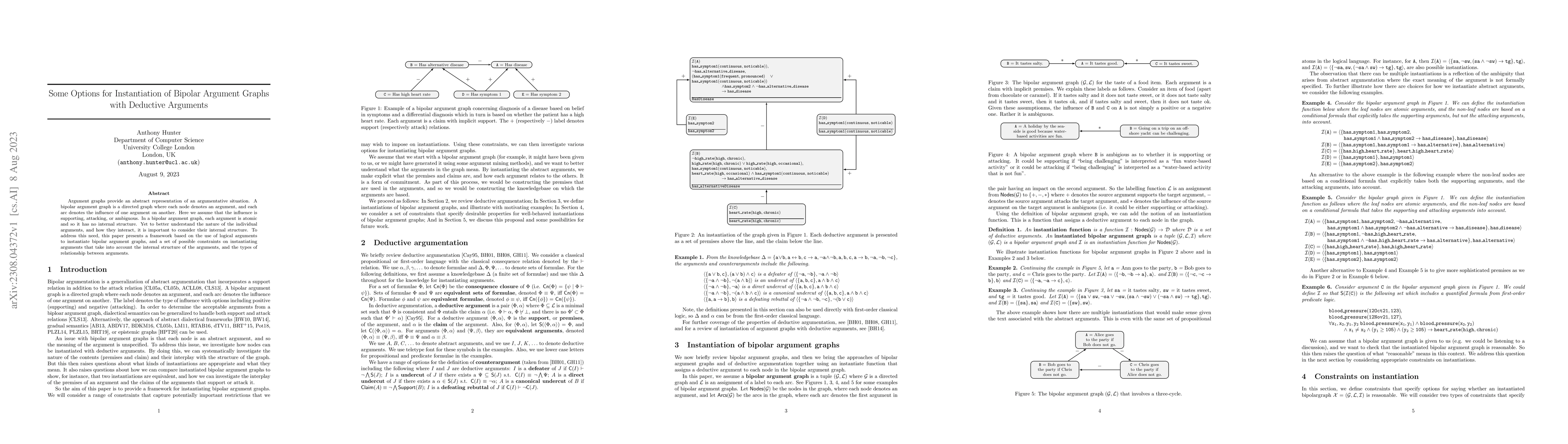 Thumbnail for Some Options for Instantiation of Bipolar Argument Graphs with Deductive
  Arguments