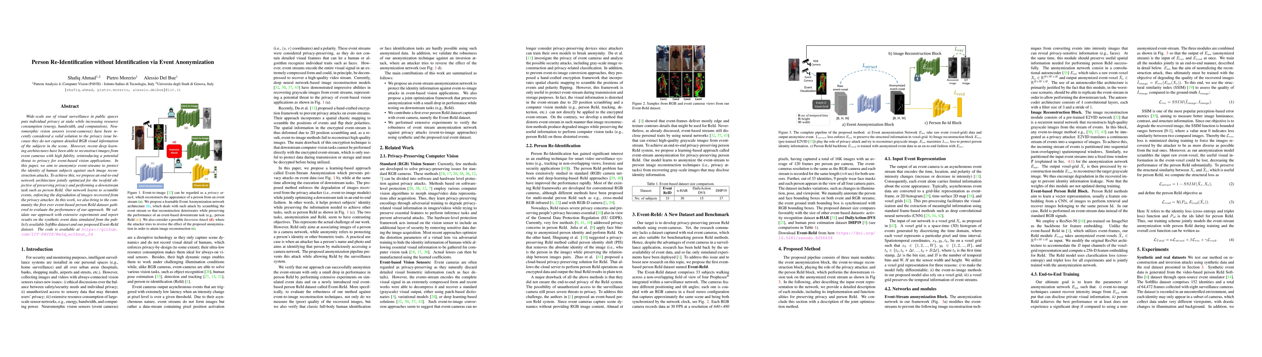 Thumbnail for Person Re-Identification without Identification via Event Anonymization
