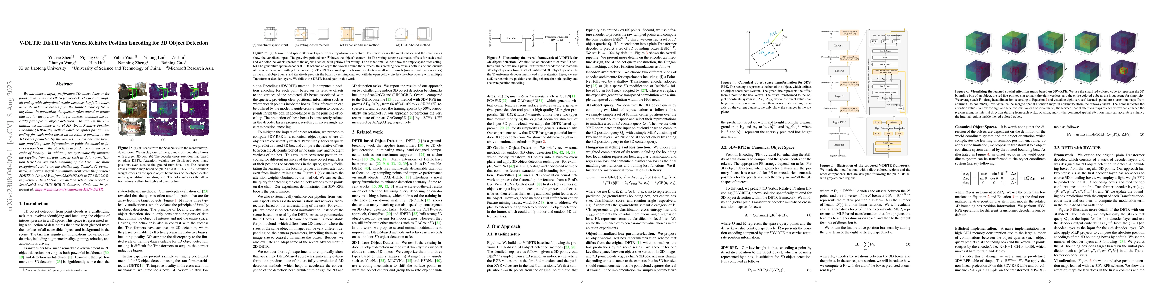 Thumbnail for V-DETR: DETR with Vertex Relative Position Encoding for 3D Object
  Detection