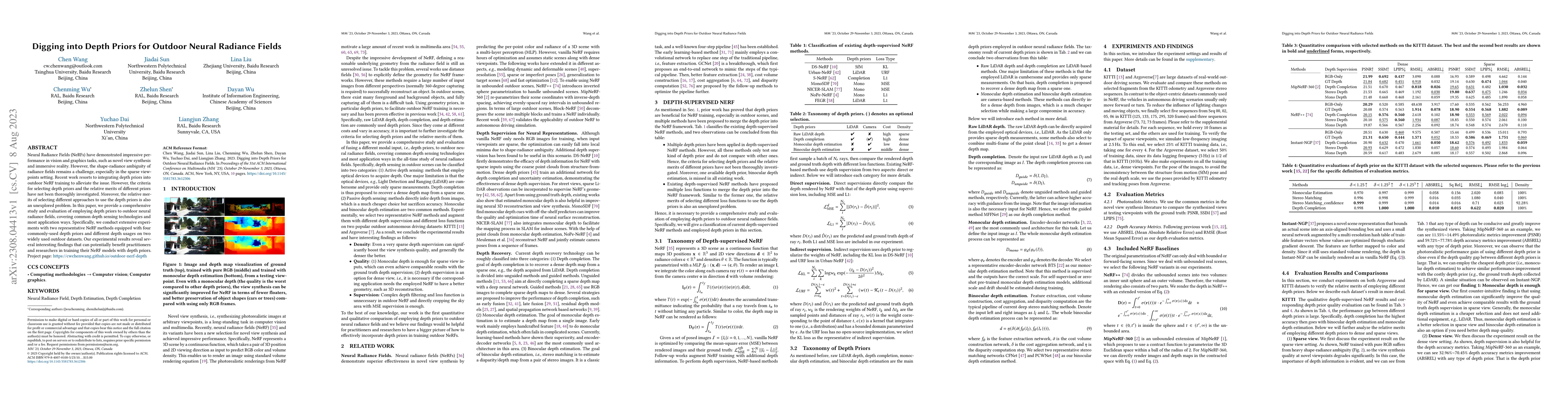 Thumbnail for Digging into Depth Priors for Outdoor Neural Radiance Fields