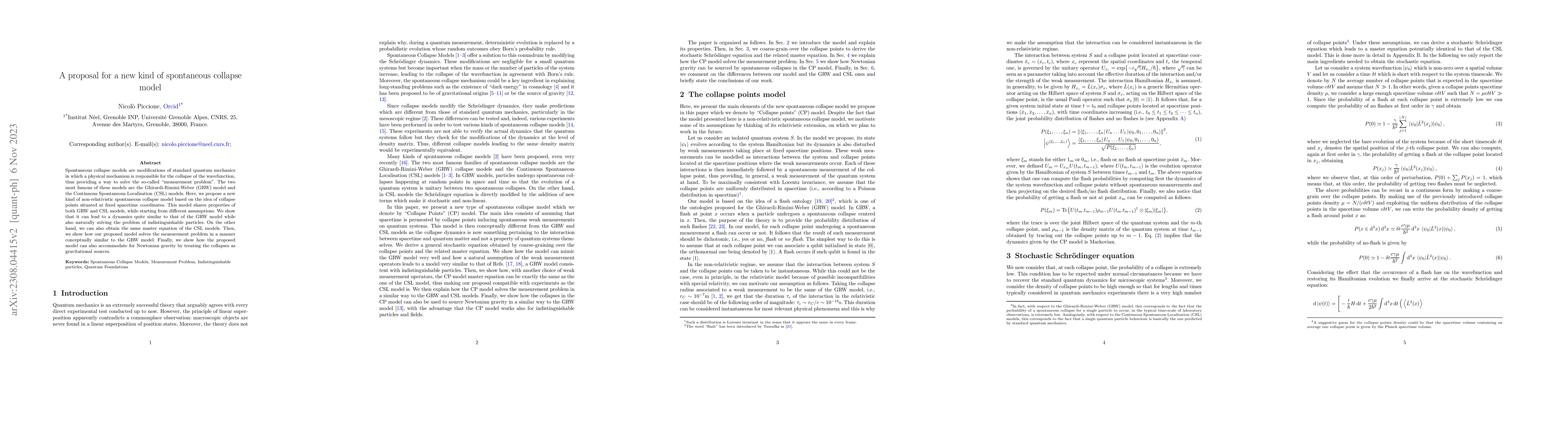 Thumbnail for A proposal for a new kind of spontaneous collapse model