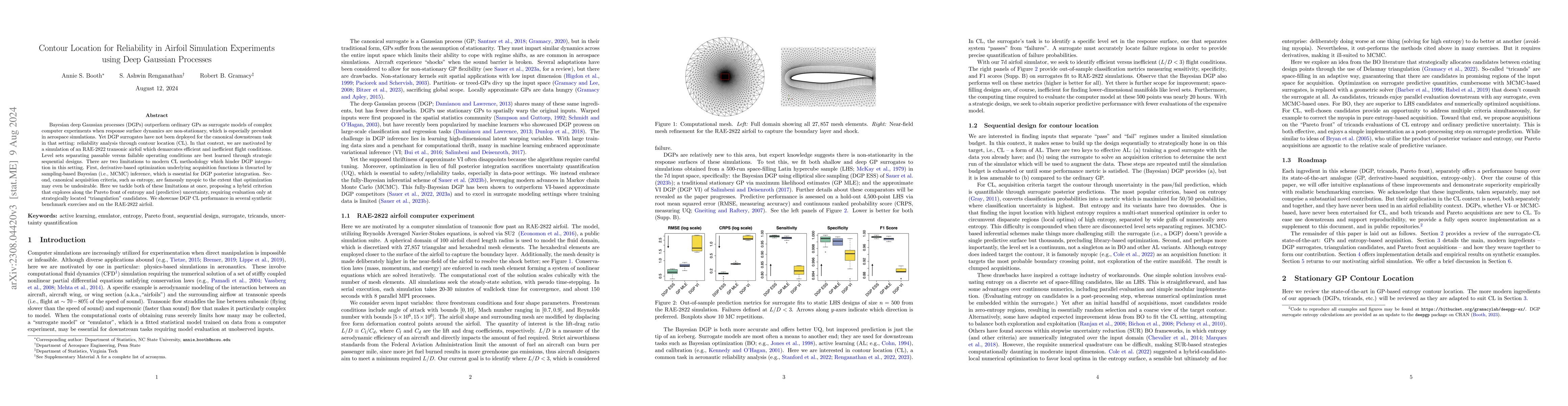 Thumbnail for Contour Location for Reliability in Airfoil Simulation Experiments using
  Deep Gaussian Processes
