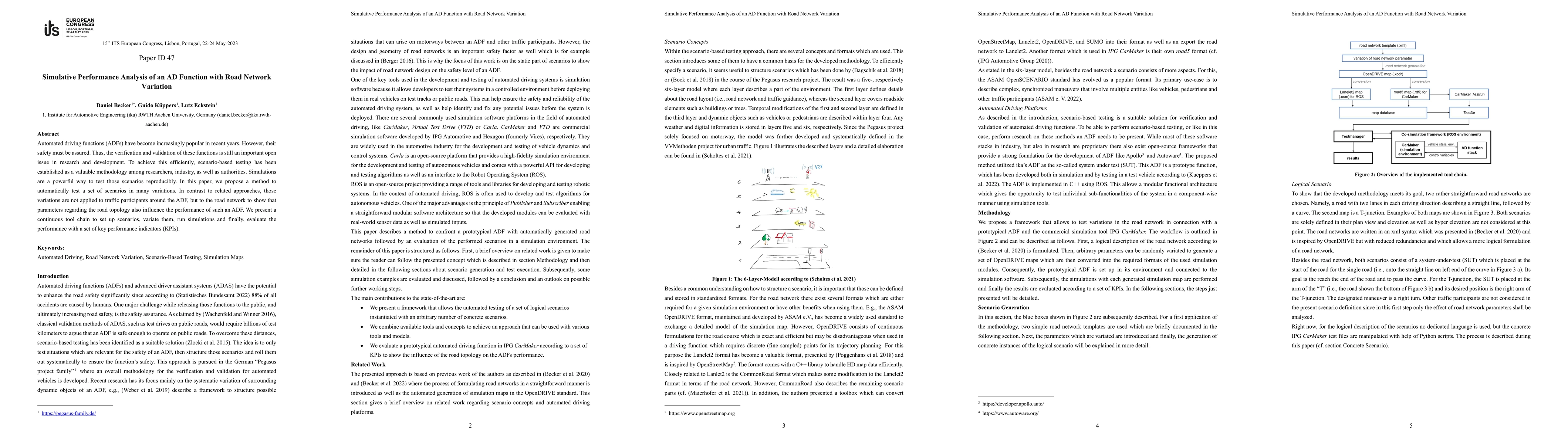 Thumbnail for Simulative Performance Analysis of an AD Function with Road Network
  Variation