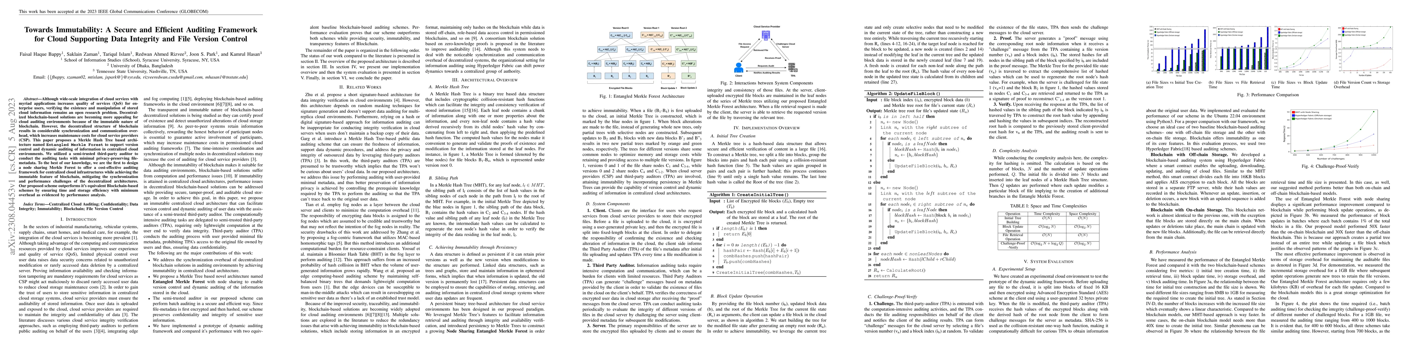 Thumbnail for Towards Immutability: A Secure and Efficient Auditing Framework for
  Cloud Supporting Data Integrity and File Version Control