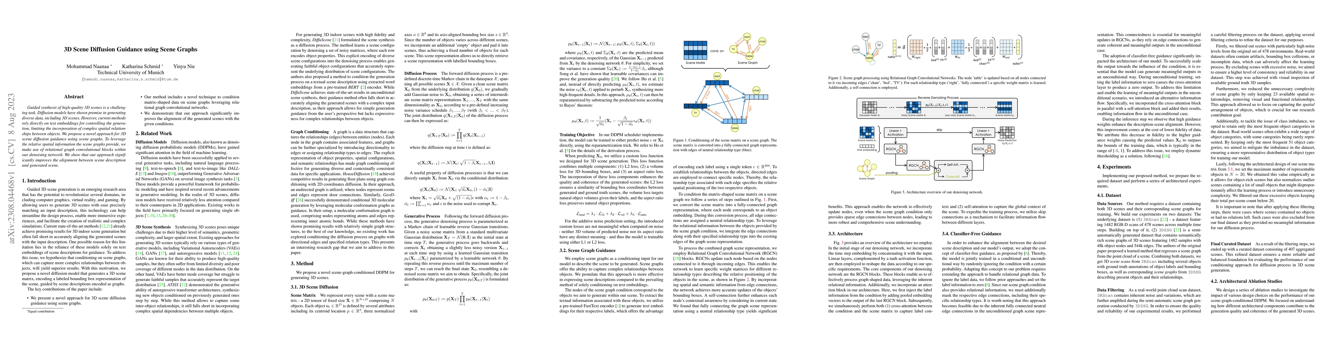 Thumbnail for 3D Scene Diffusion Guidance using Scene Graphs