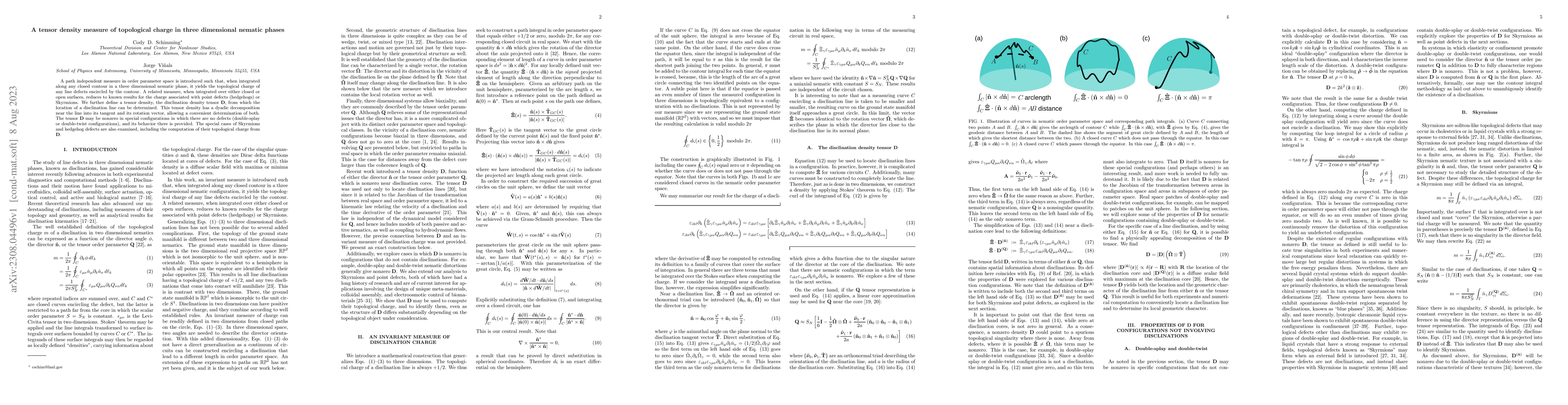 Thumbnail for A tensor density measure of topological charge in three dimensional
  nematic phases