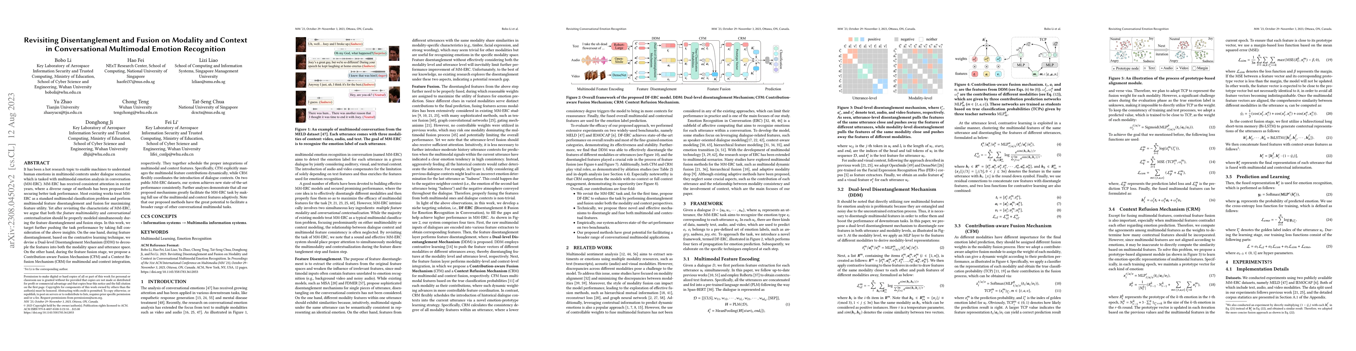 Thumbnail for Revisiting Disentanglement and Fusion on Modality and Context in
  Conversational Multimodal Emotion Recognition