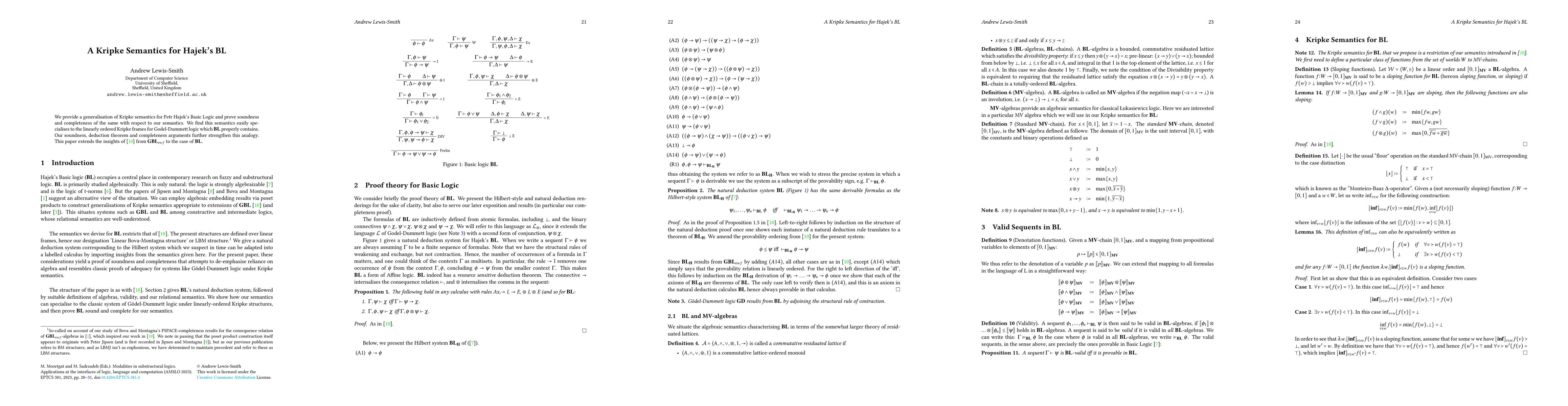 Thumbnail for A Kripke Semantics for Hajek's BL