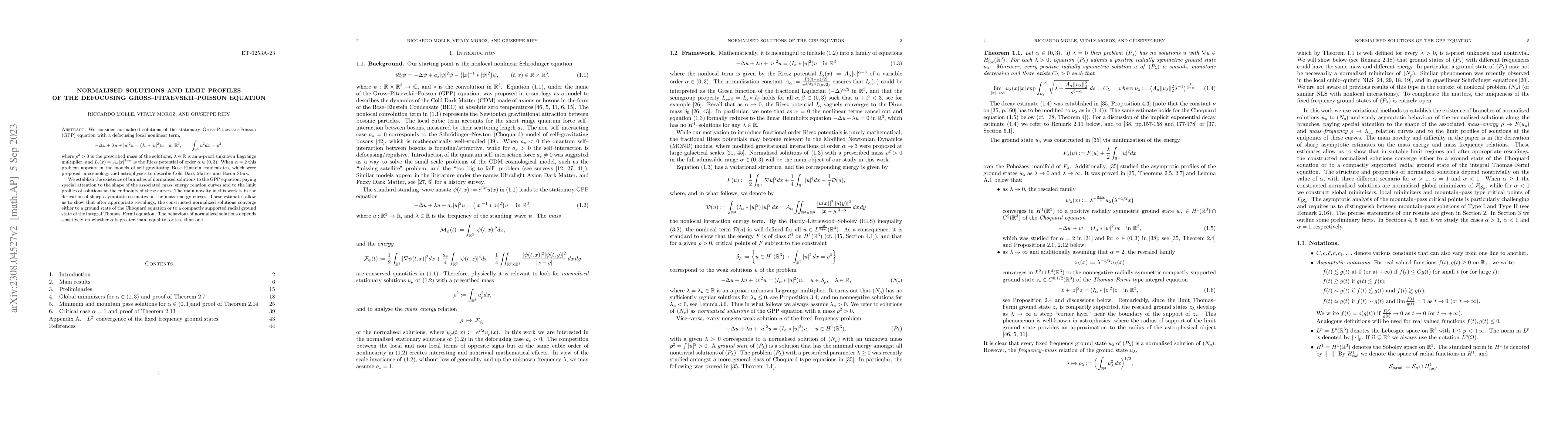 Thumbnail for Normalised solutions and limit profiles of the defocusing
  Gross-Pitaevskii-Poisson equation