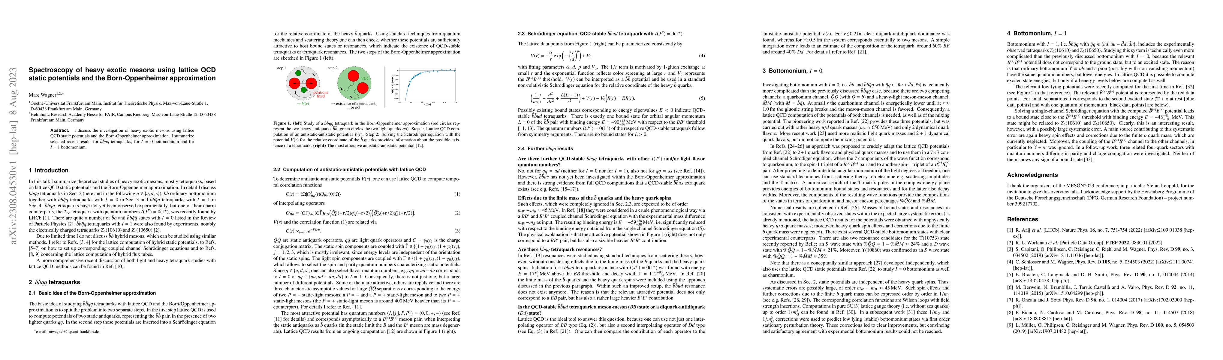 Thumbnail for Spectroscopy of heavy exotic mesons using lattice QCD static potentials
  and the Born-Oppenheimer approximation