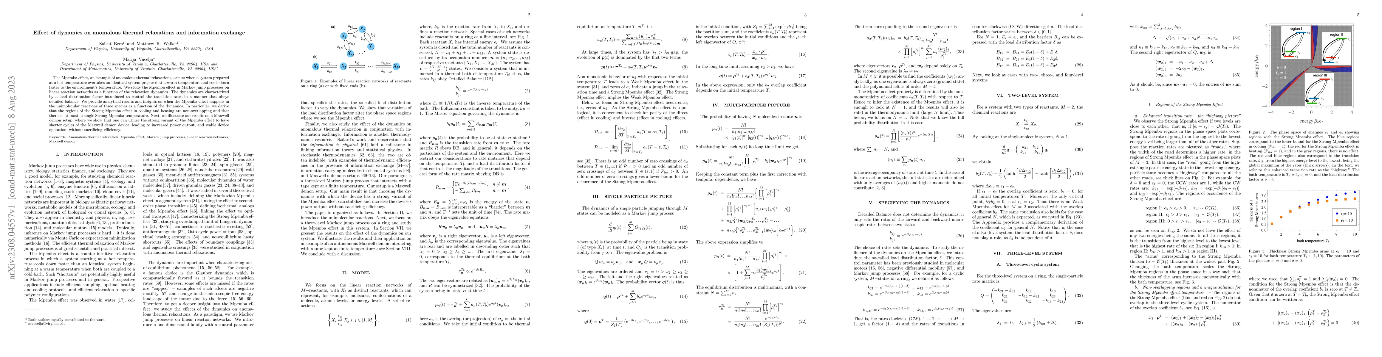 Thumbnail for Effect of dynamics on anomalous thermal relaxations and information
  exchange