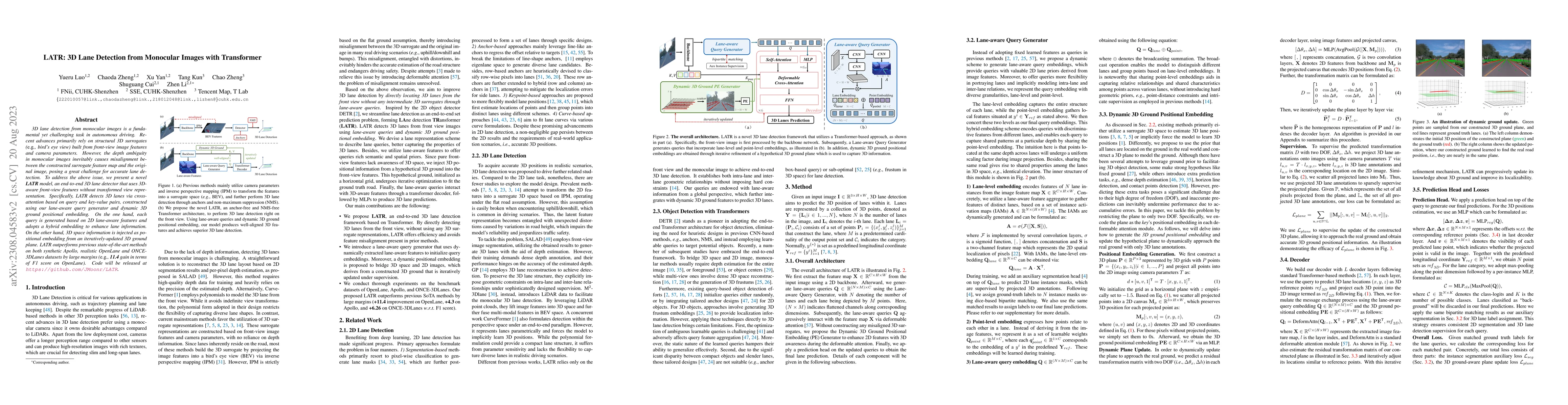 Thumbnail for LATR: 3D Lane Detection from Monocular Images with Transformer