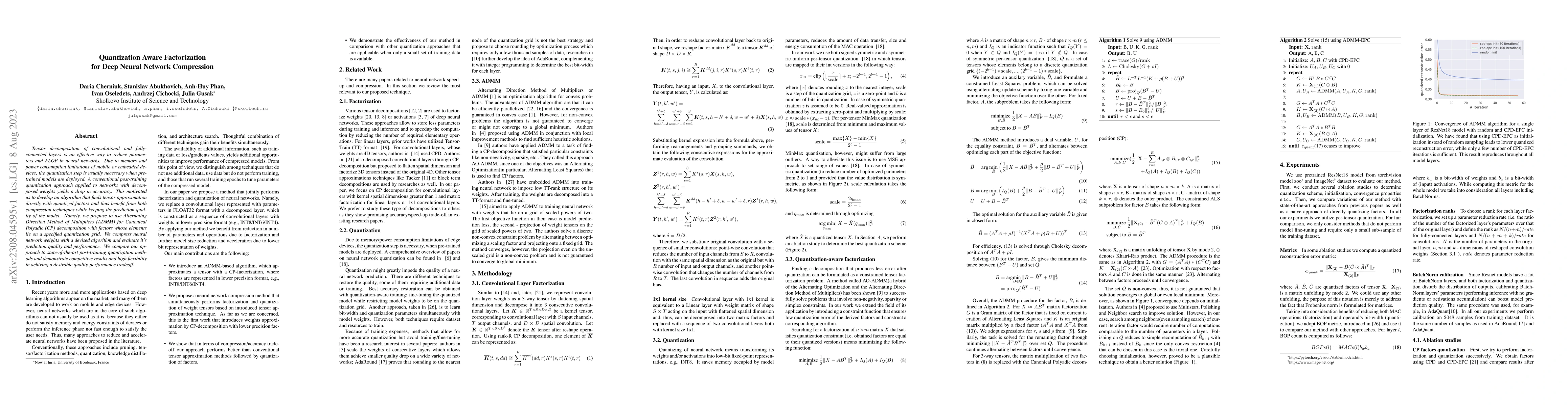 Thumbnail for Quantization Aware Factorization for Deep Neural Network Compression