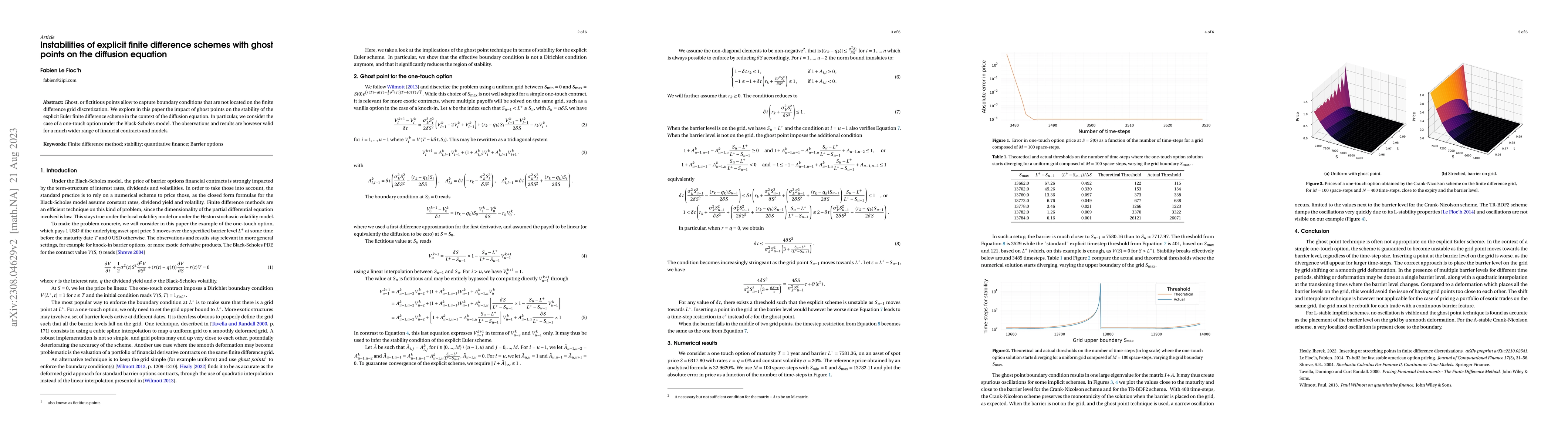 Thumbnail for Instabilities of explicit finite difference schemes with ghost points on
  the diffusion equation