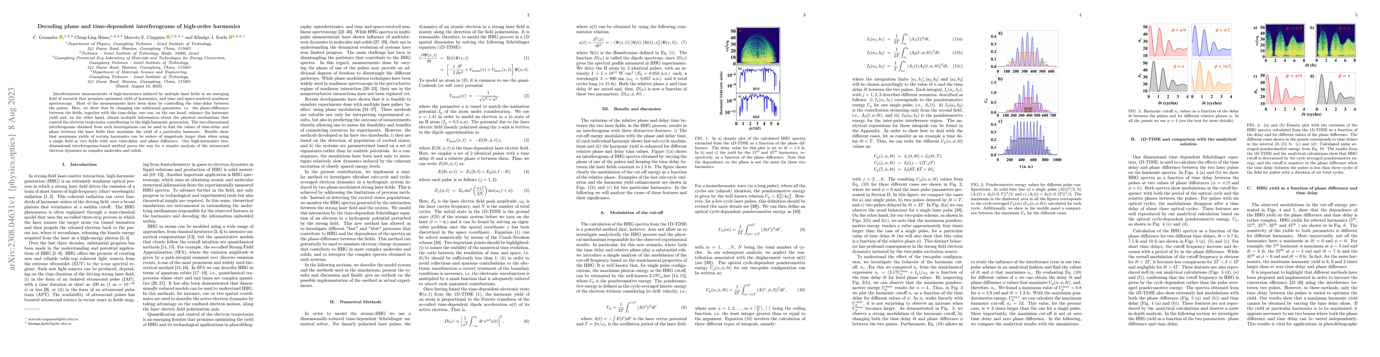 Thumbnail for Decoding phase and time-dependent interferograms of high-order harmonics