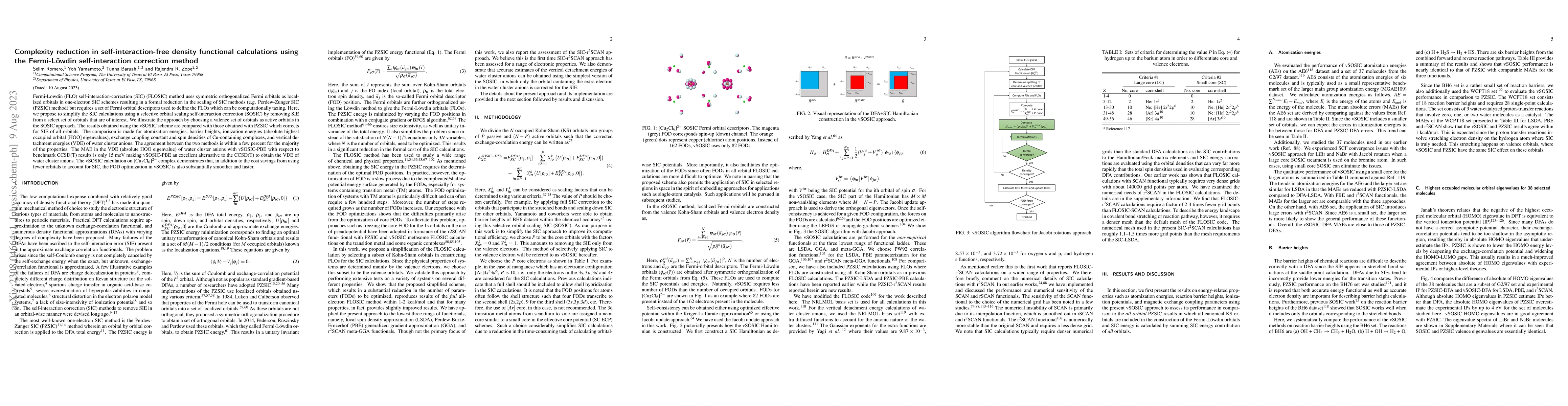 Thumbnail for Complexity reduction in self-interaction-free density functional
  calculations using the Fermi-L\"owdin self-interaction correction method
