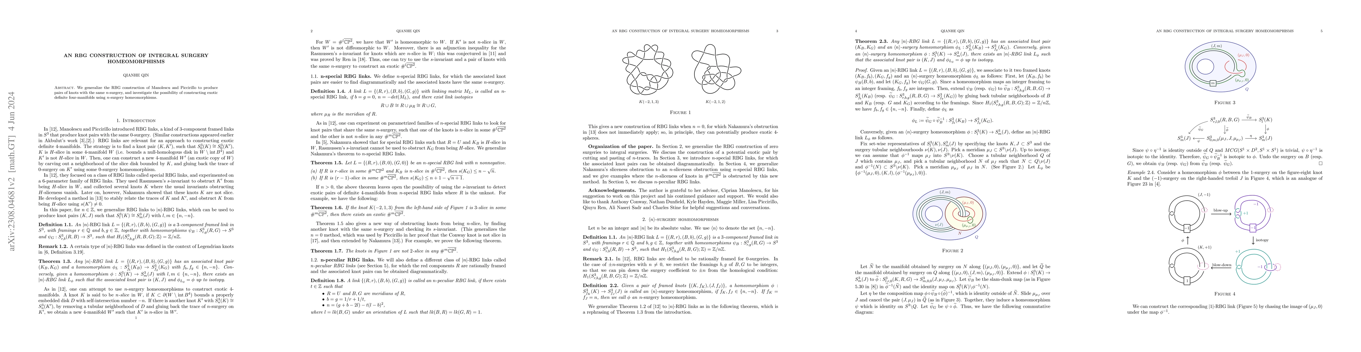 Thumbnail for An RBG construction of integral surgery homeomorphisms