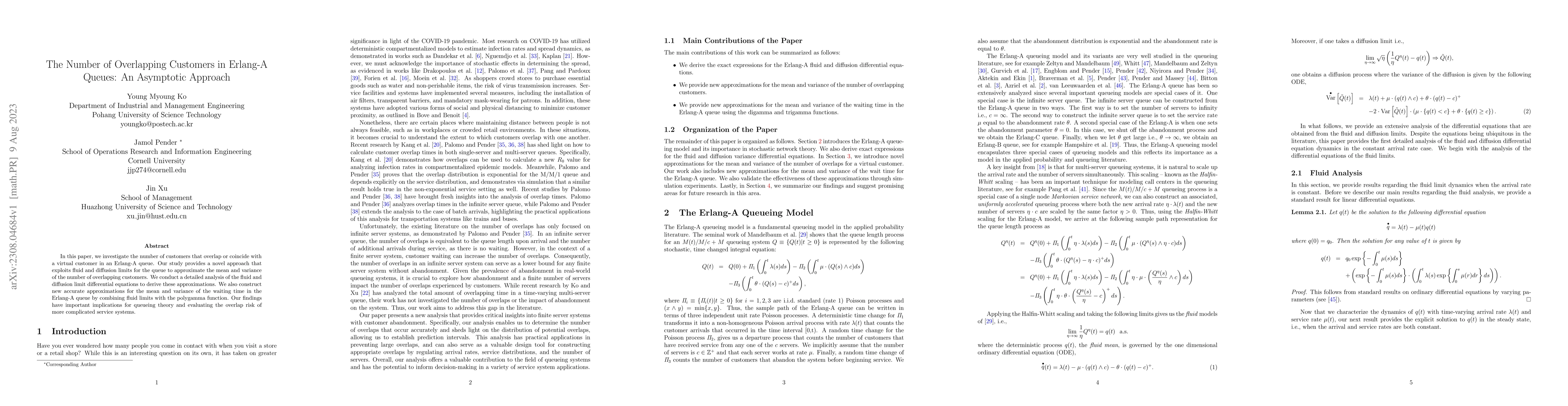 Thumbnail for The Number of Overlapping Customers in Erlang-A Queues: An Asymptotic
  Approach