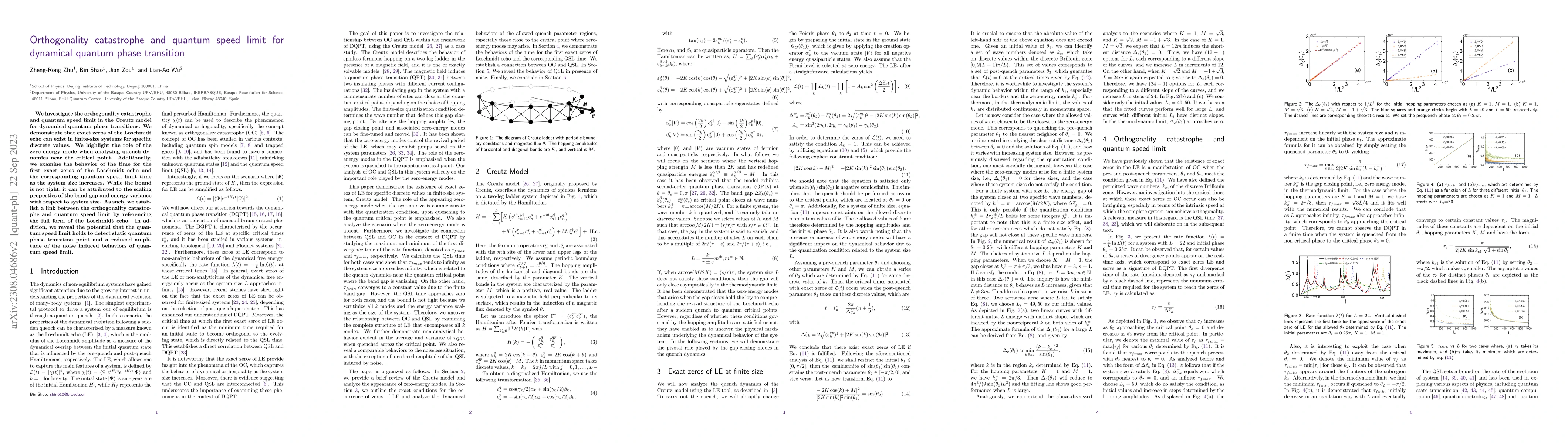 Thumbnail for Orthogonality catastrophe and quantum speed limit for dynamical quantum
  phase transition