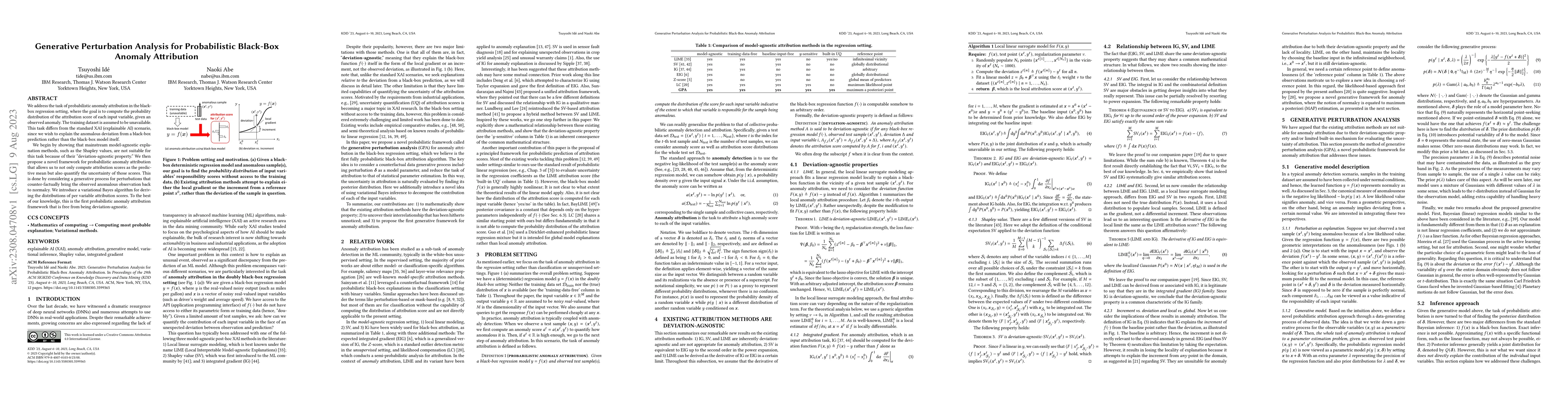 Thumbnail for Generative Perturbation Analysis for Probabilistic Black-Box Anomaly
  Attribution
